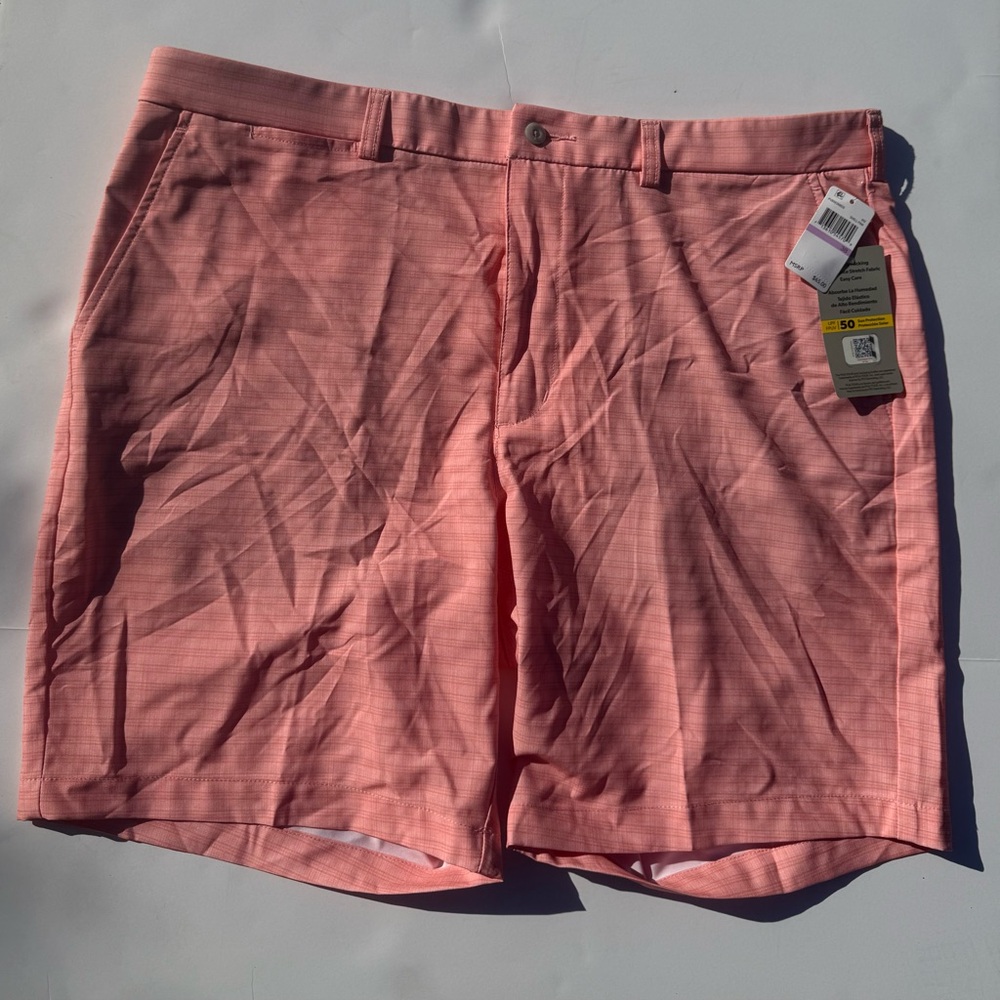 PGA Tour Men's Coral Flat Front Shorts